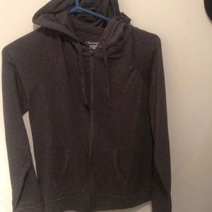 Super cute grey full zip up Champion athletic hoodie